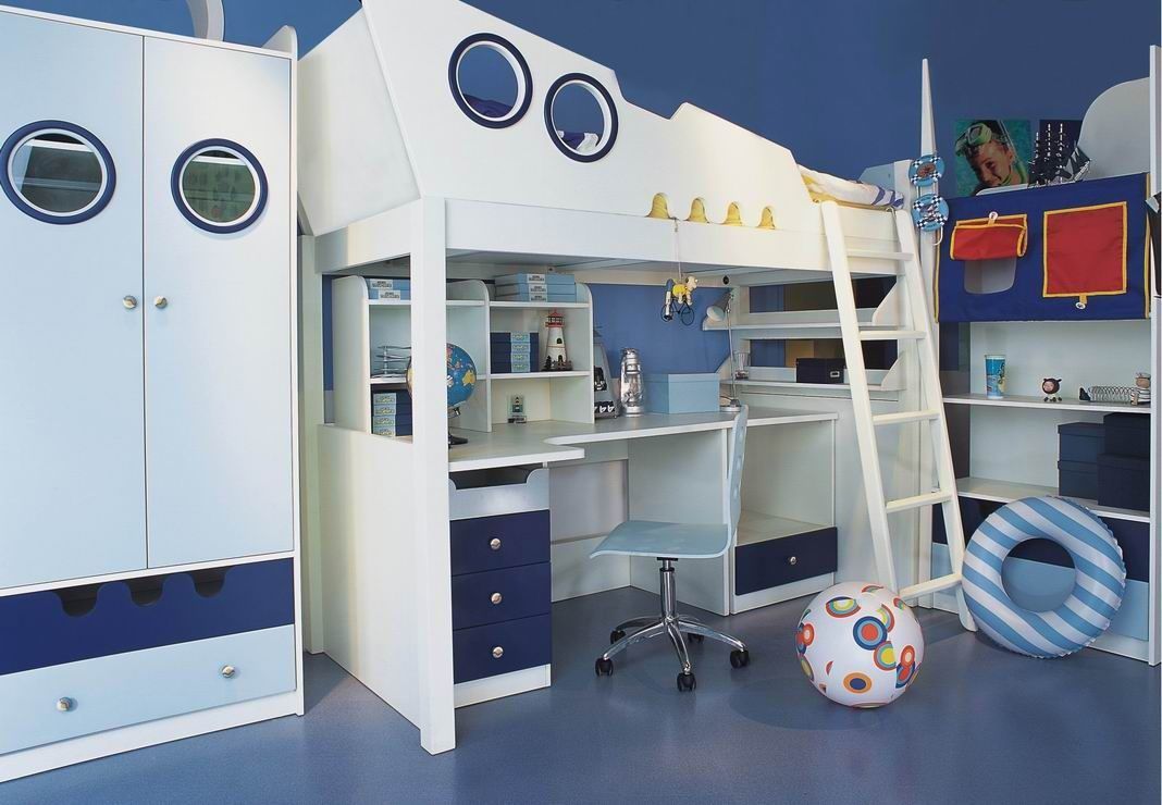 decoracion de dormitorio marinero para niños